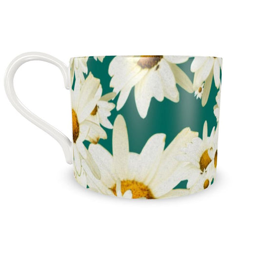 Taza Margaritas Turquesa grande con plato