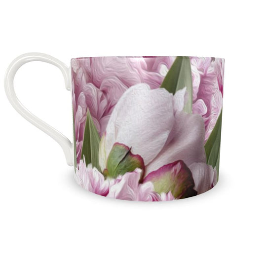 Taza Peonías Violeta grande con plato