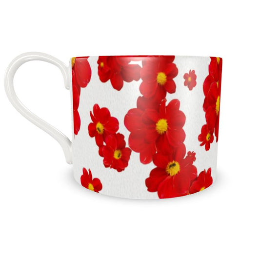 Taza Cosmos Blanca grande con plato