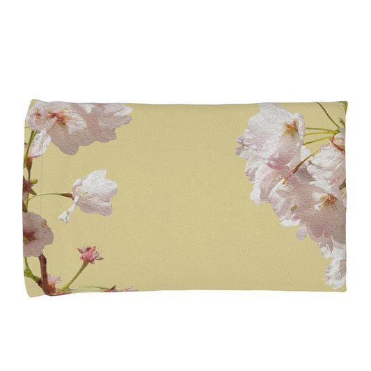 Funda de Almohada Flores de Cerezo Amarillo