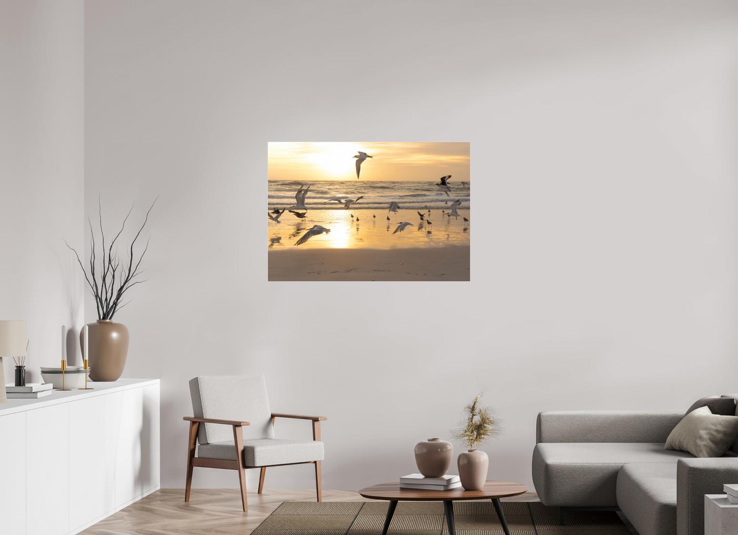 44.9 x 31″, Fotos Male Pajaros en la playa