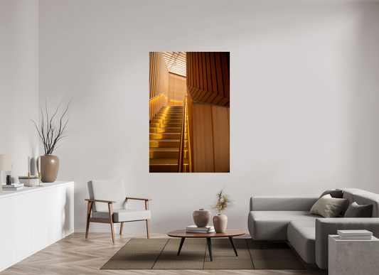 44 x 66″, Fotos Male Escalera de madera