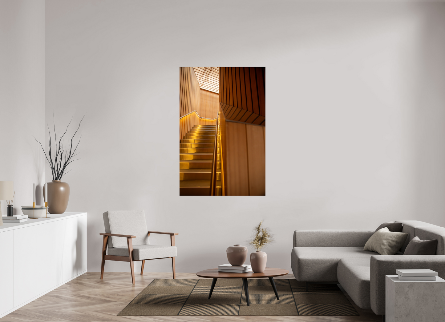 40 x 60″, Fotos Male Escalera de madera