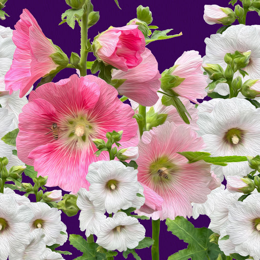 Malvarrosas Self-Adhesive