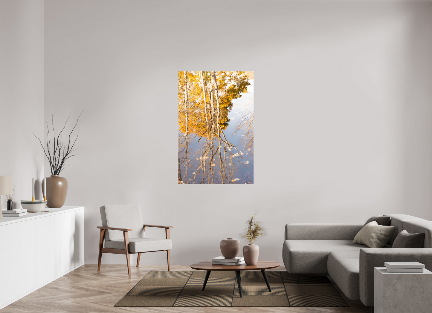 36 x 54″, Fotos Male Reflejo arboles 3