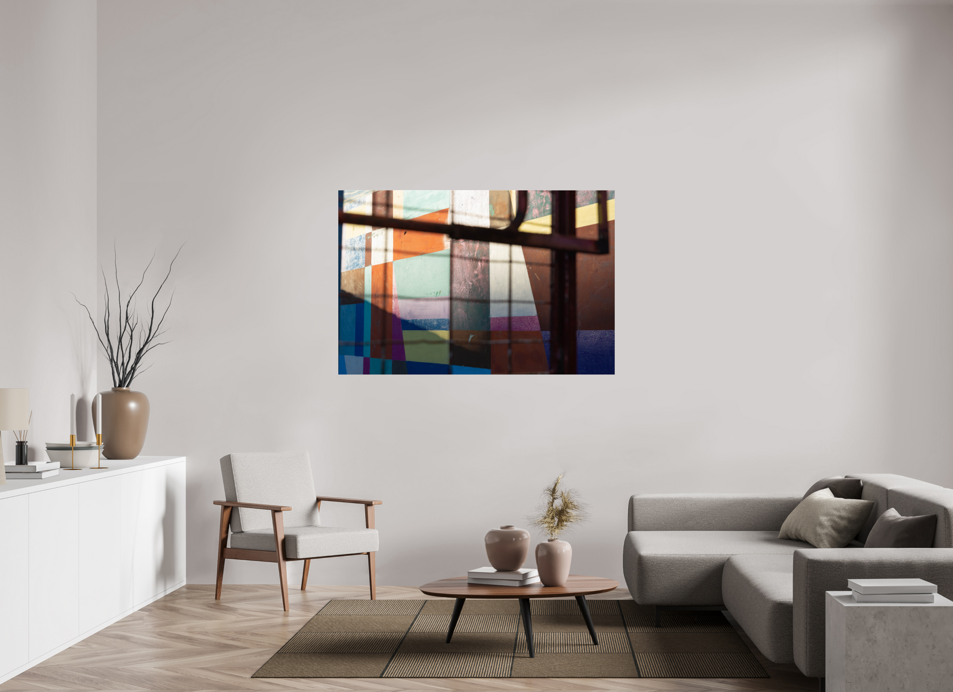 60 x 40″, Fotos Male Pared coloreada 2