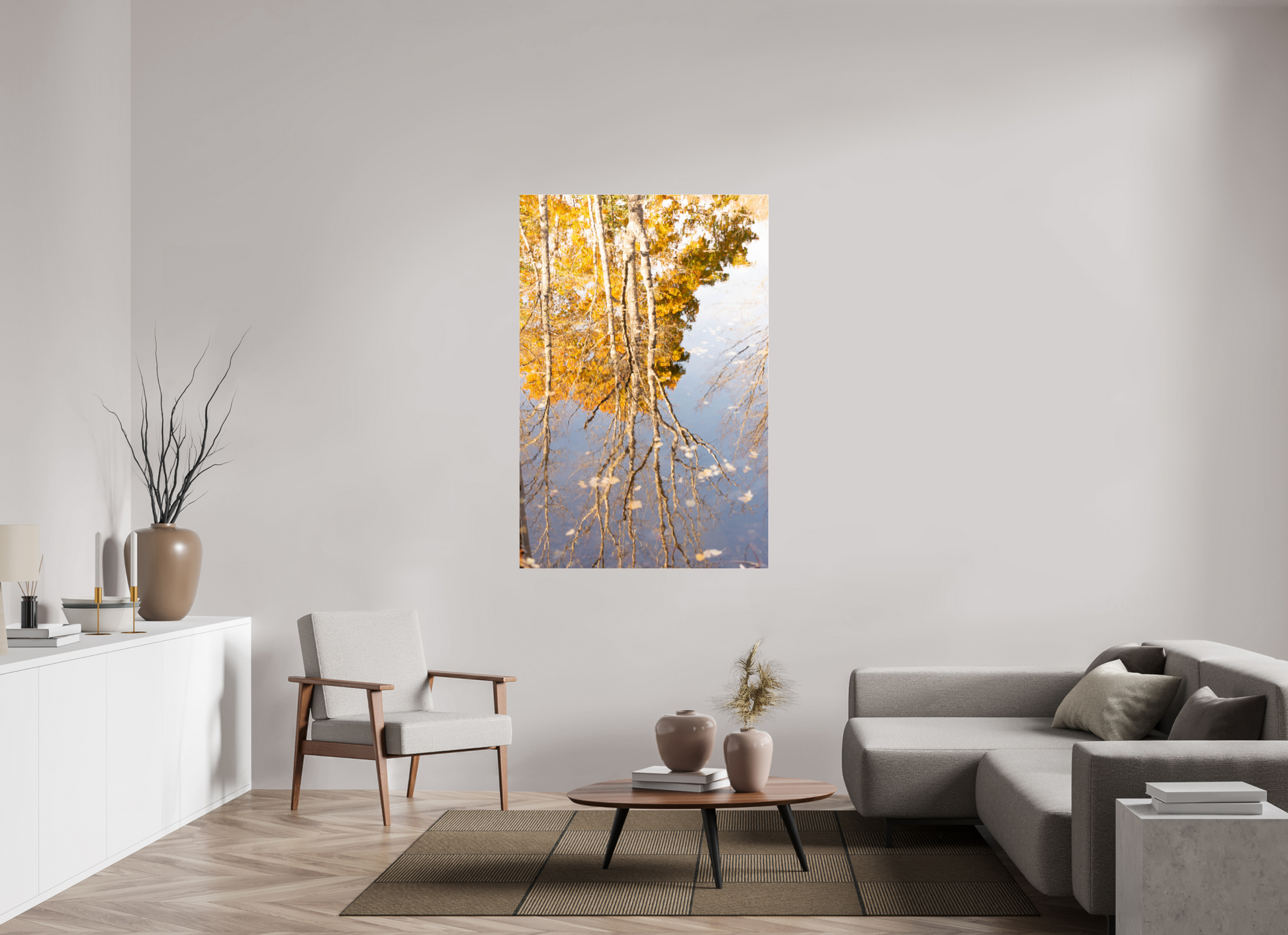 40 x 60″, Fotos Male Reflejo arboles 3