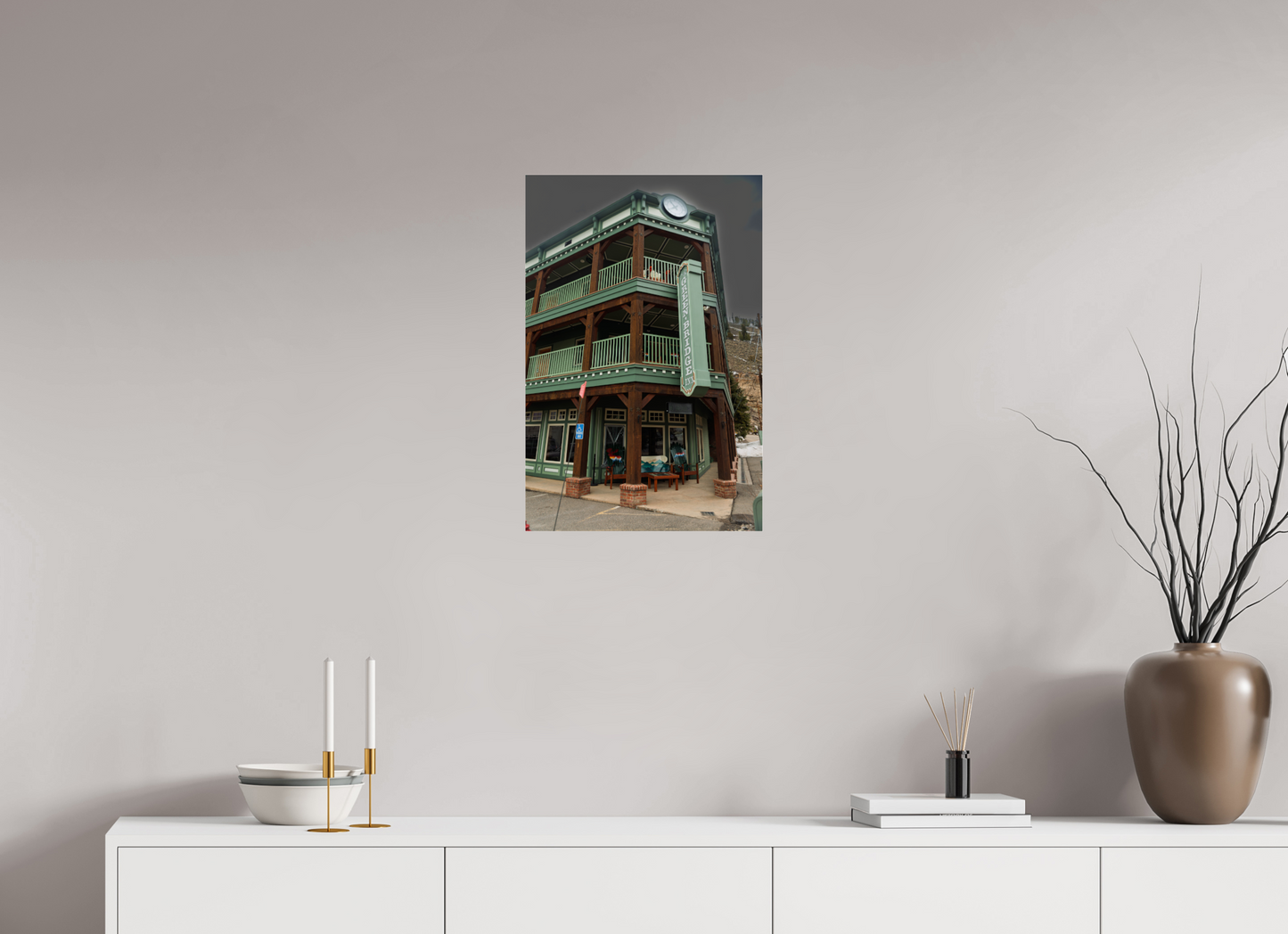 16 x 24″, Fotos Male Green Bridge building