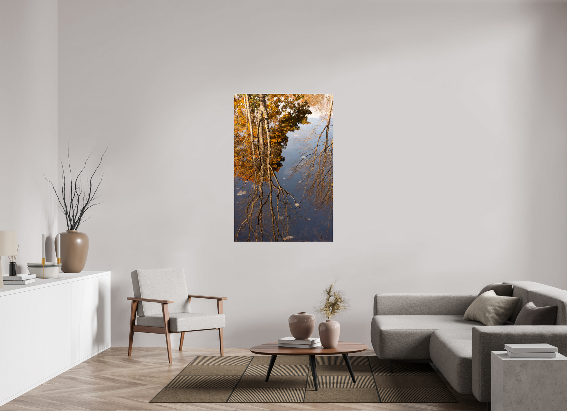 36 x 54″, Fotos Male Reflejo arboles 7