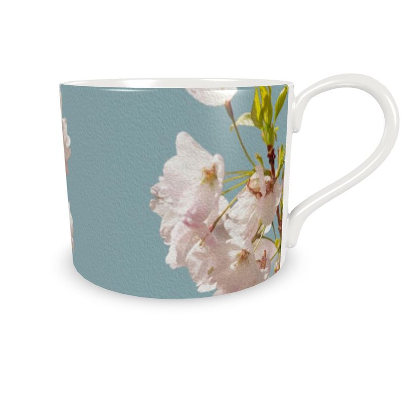 Taza y Plato Flores de Cerezo