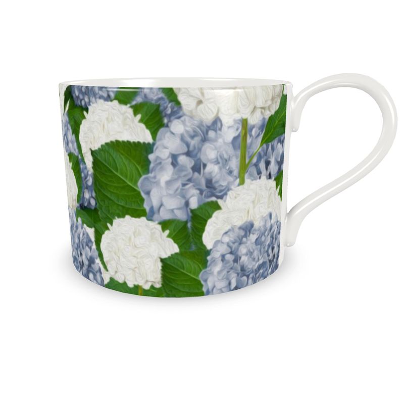 Taza y Plato Hortensias