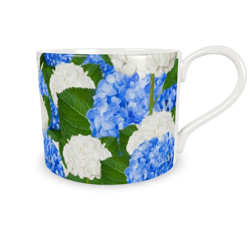 Taza y Plato Hortensias