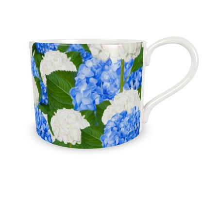 Taza y Plato Hortensias