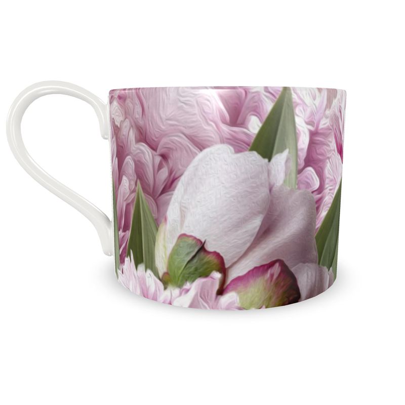 Taza y Plato Peonías