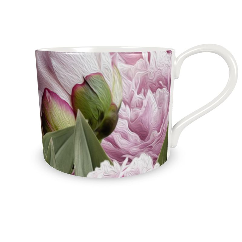 Taza y Plato Peonías