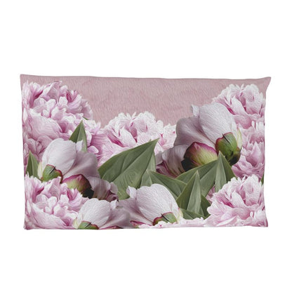 Funda almohada peonias rosa