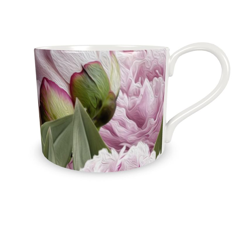 Taza y Plato Peonías