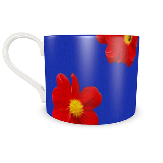 Taza Cosmos Azul grande con plato