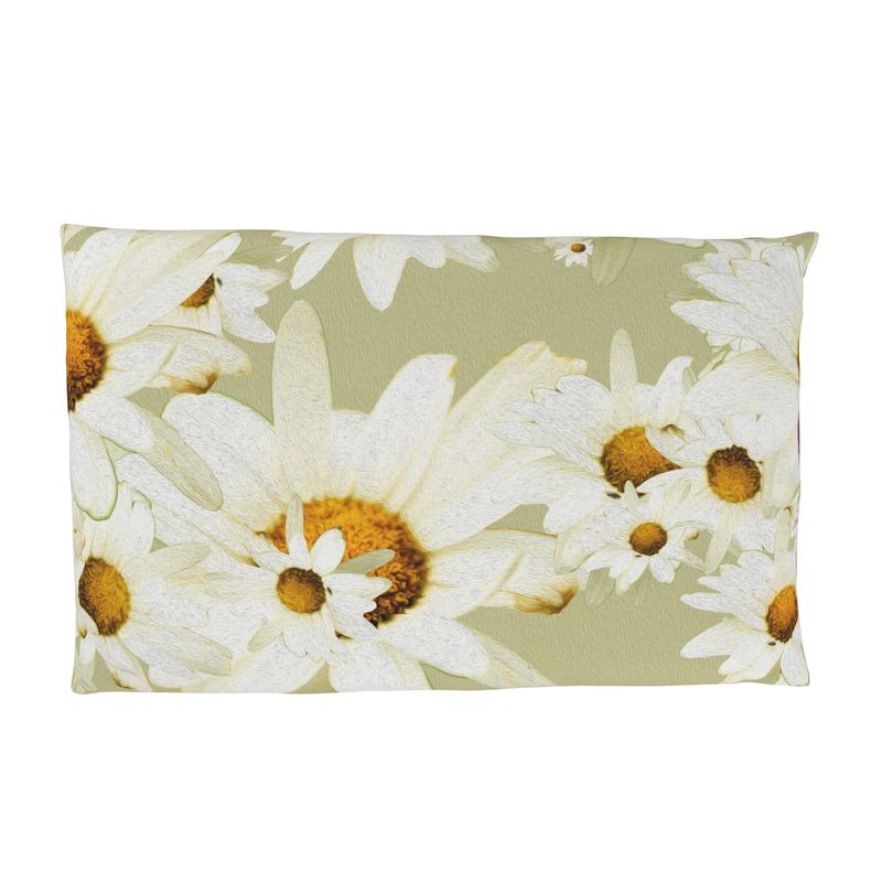 Funda almohada margarita verde claro