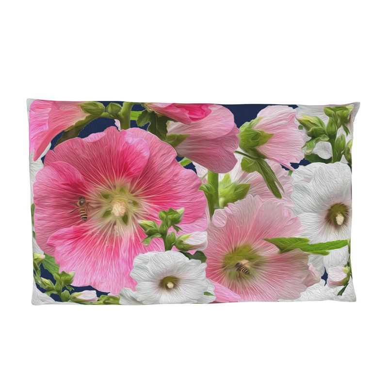 Funda almohada malvarrosa Azul