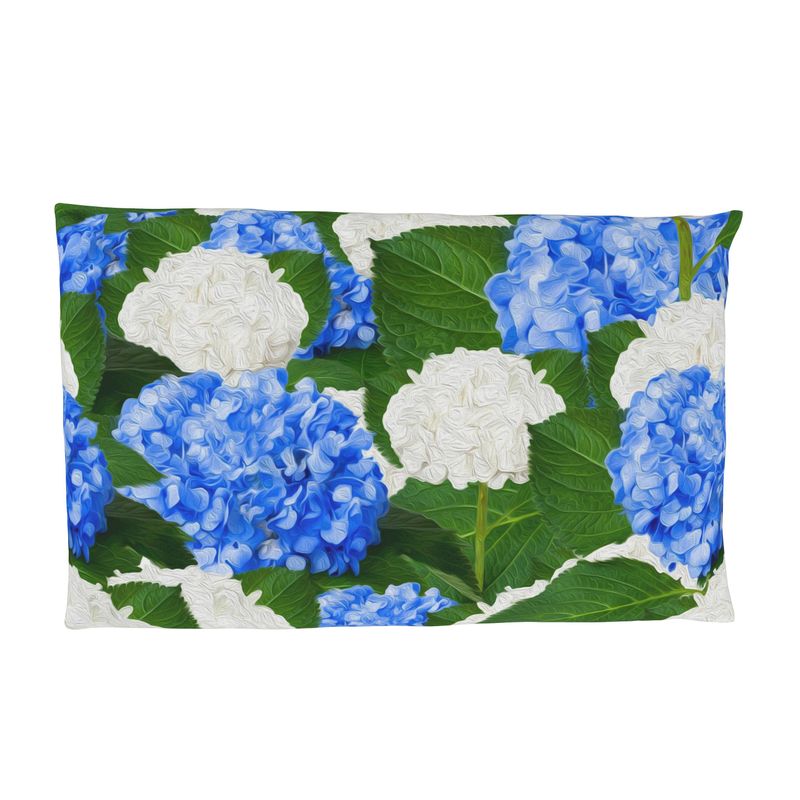 Funda Almohada Hortensia azul