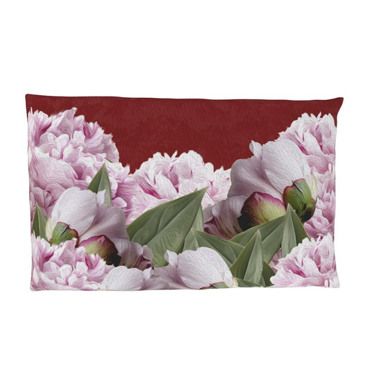 Funda de Almohada Peonías Bordó