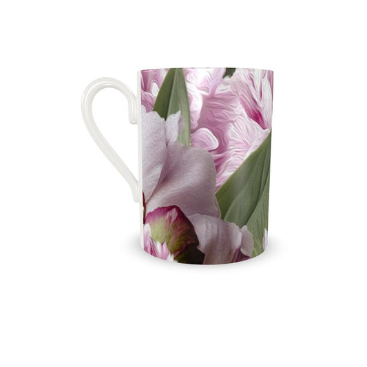 Taza Peonías Verde espresso con plato