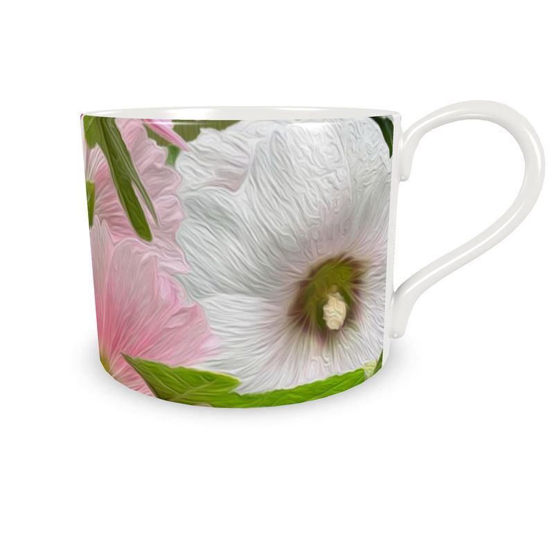 Taza y Plato Malvarrosas