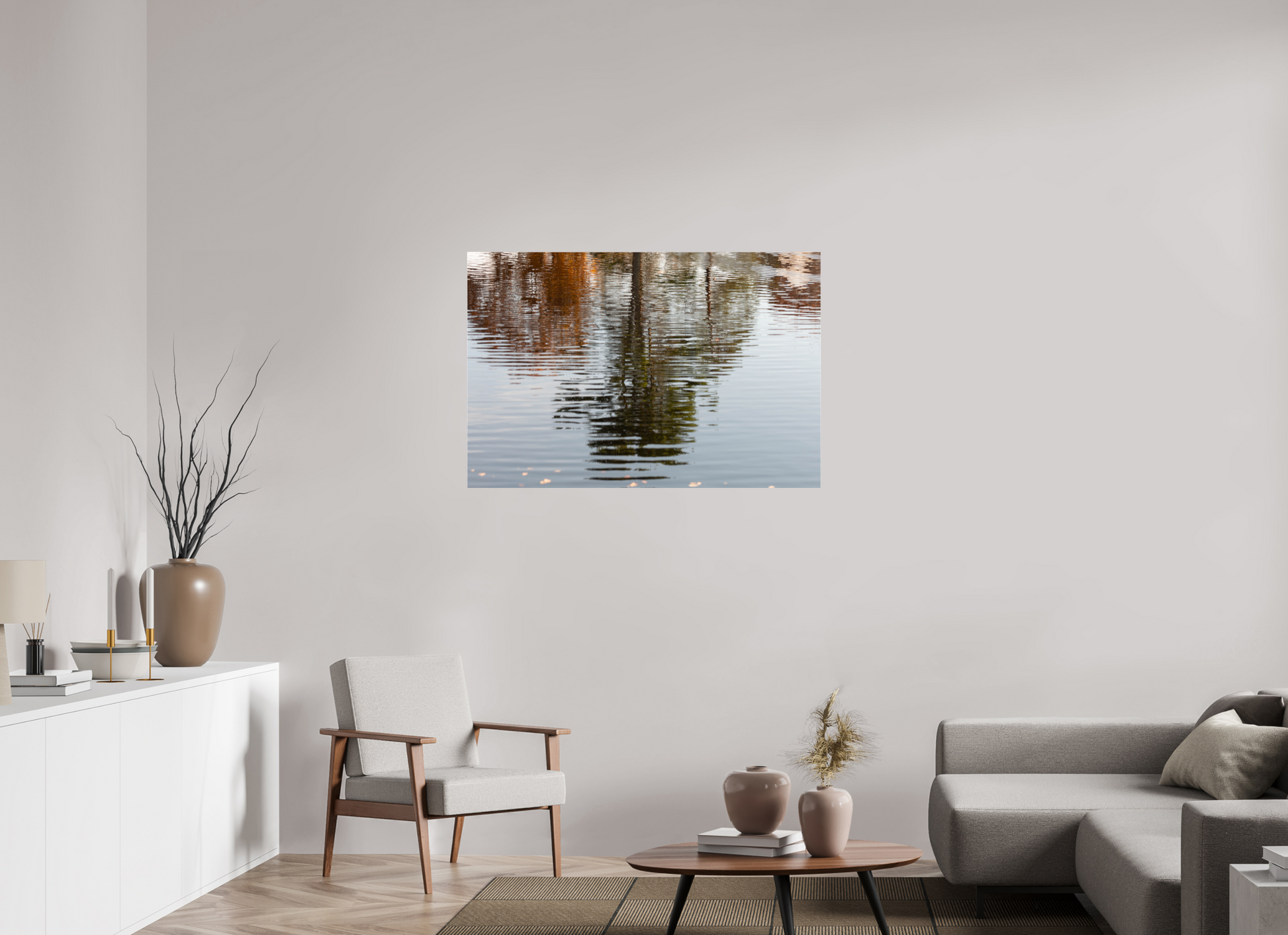 45 x 30″, Fotos Male Reflejo en el agua 3