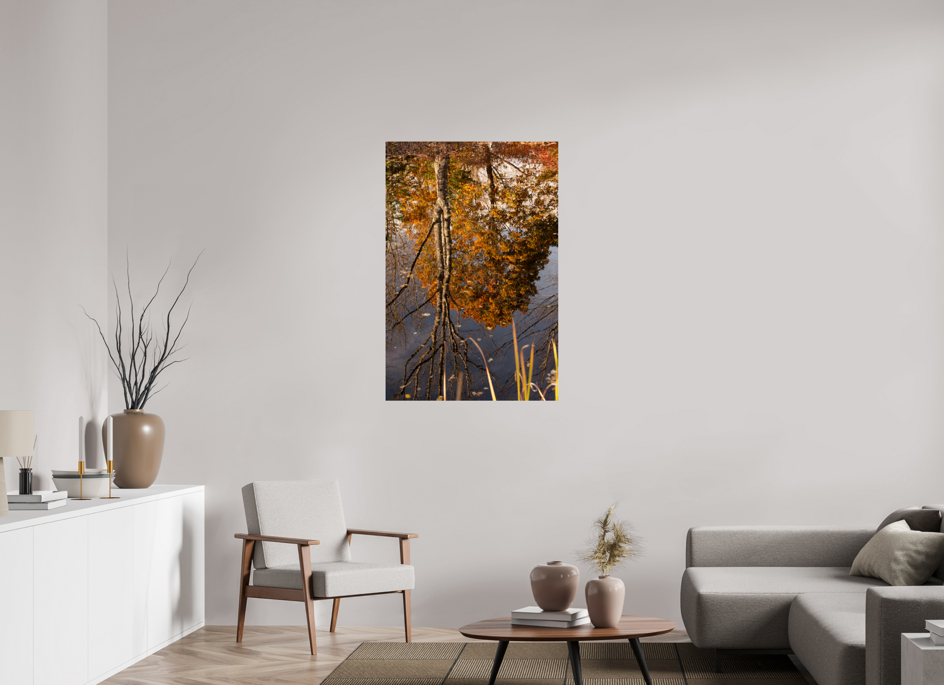 30 x 45″, Fotos Male Reflejo arboles