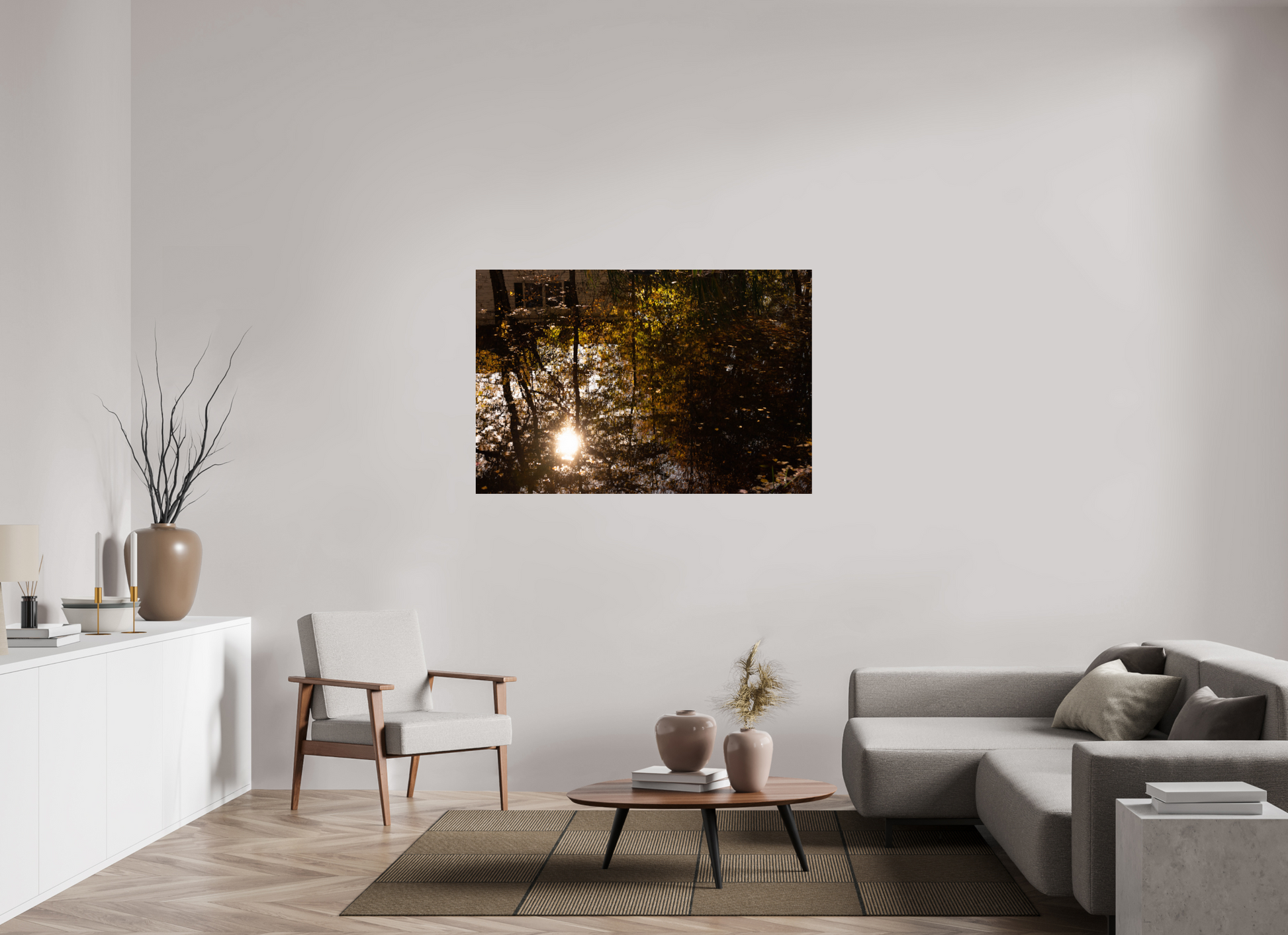 54 x 36″, Fotos Male Reflejo arboles 12