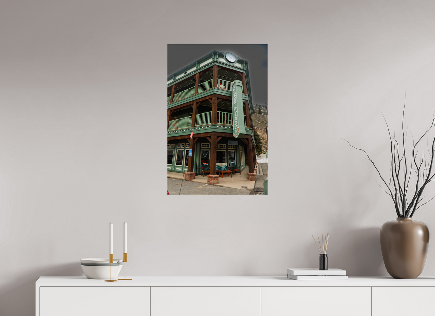 20 x 30″, Fotos Male Green Bridge building