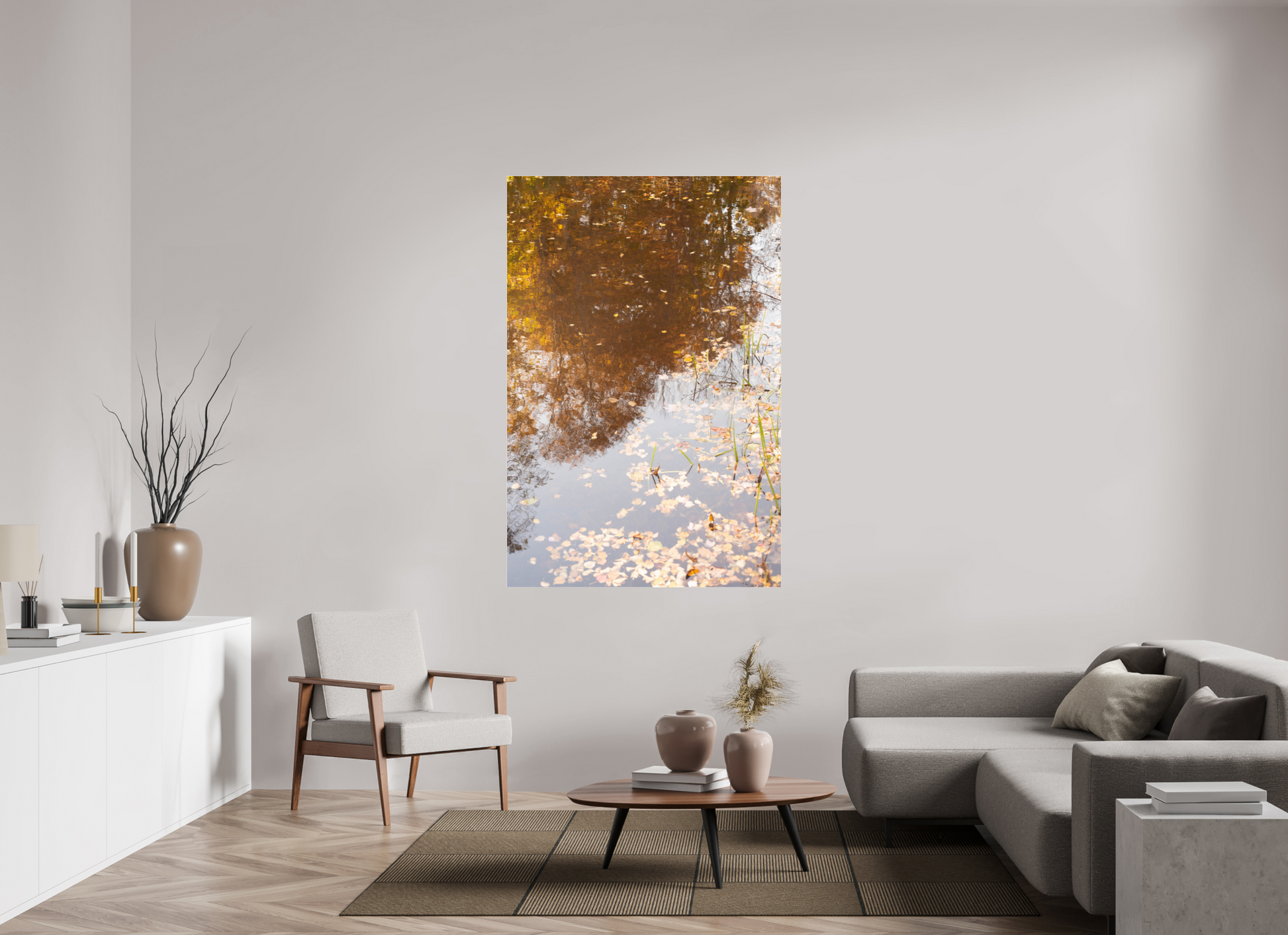 44 x 66″, Fotos Male Reflejo arboles 5