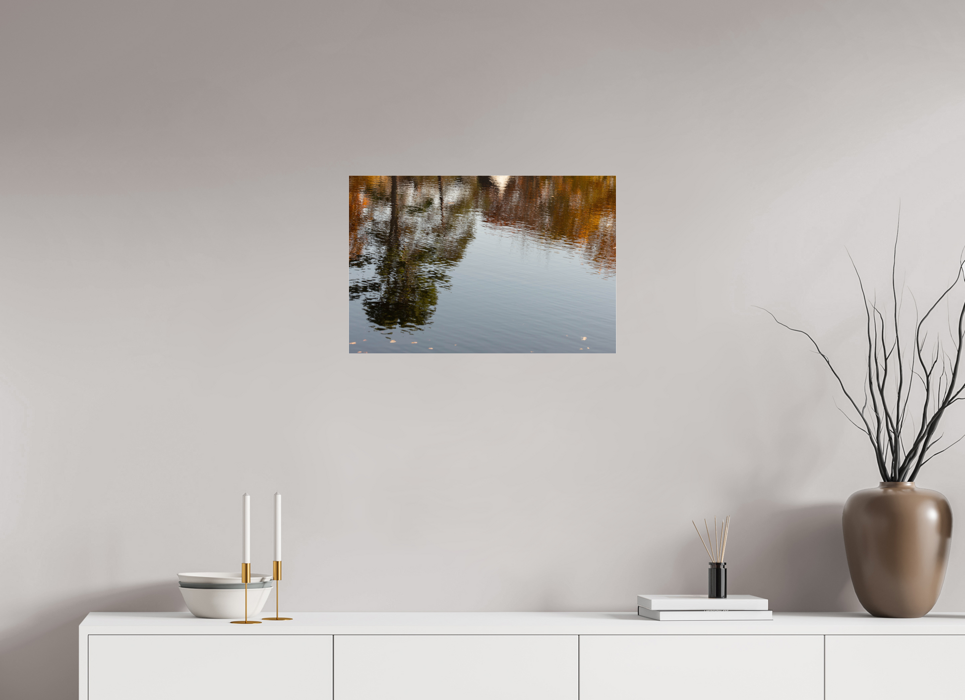 24 x 16″, Fotos Male Reflejo en el agua