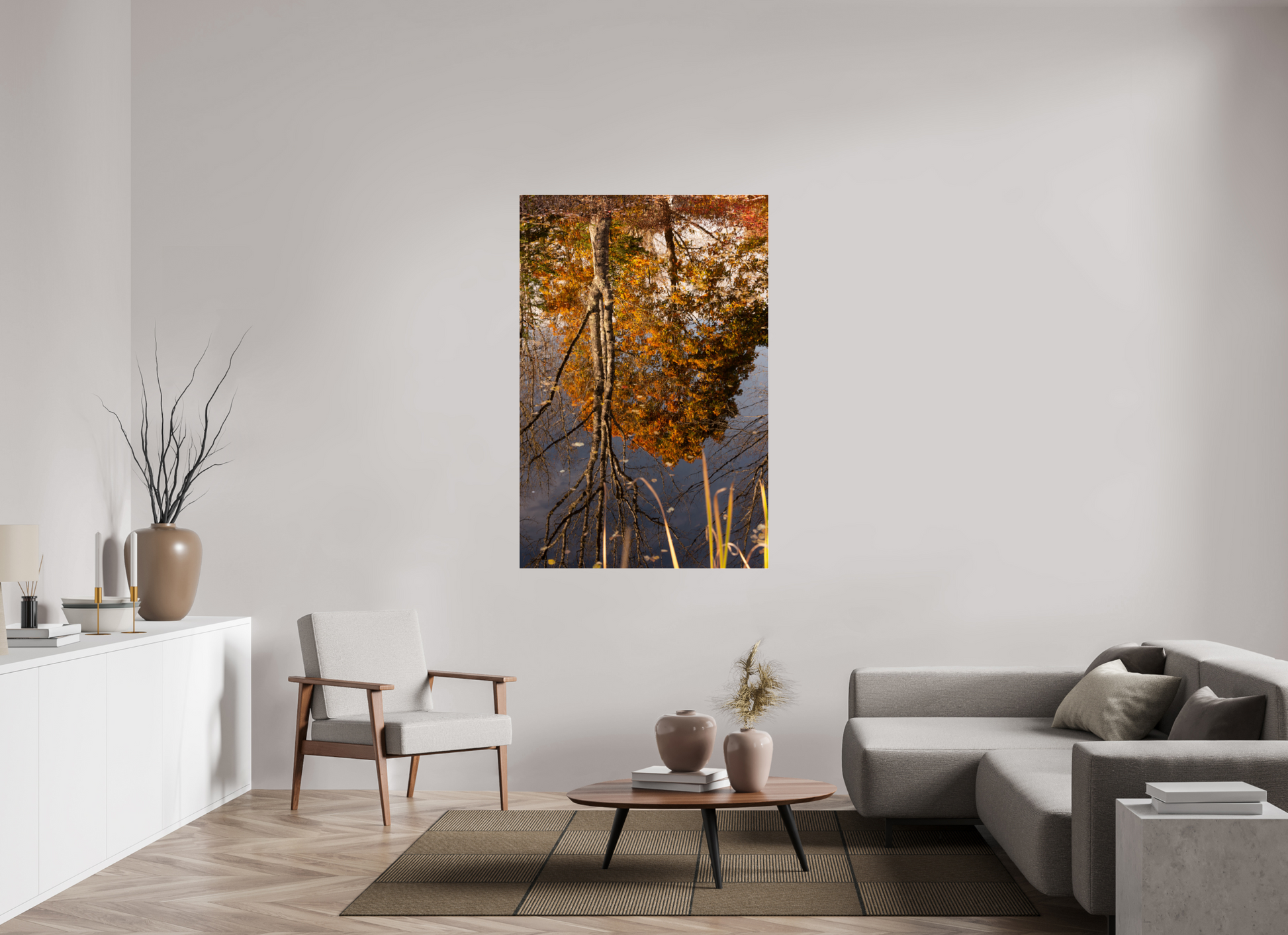 40 x 60″, Fotos Male Reflejo arboles