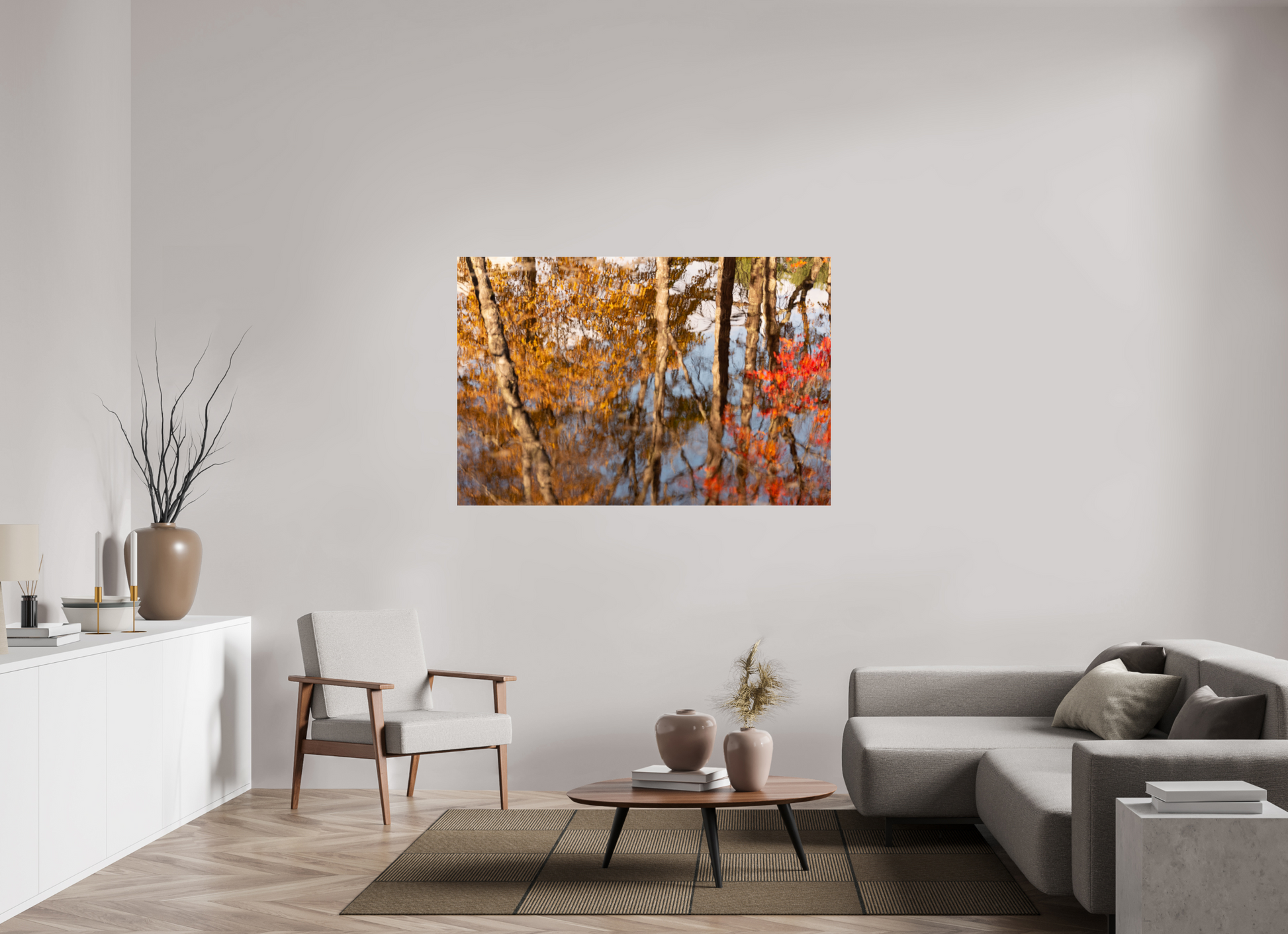 60 x 40″, Fotos Male Reflejo arboles 4