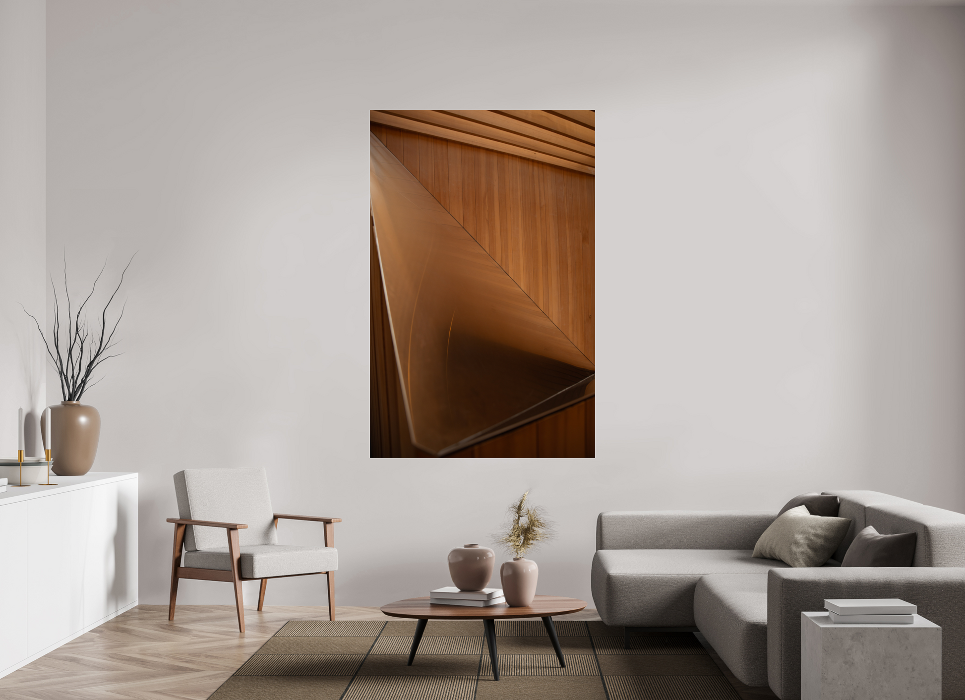 47 x 72.8″, Fotos Male Escalera de madera 2