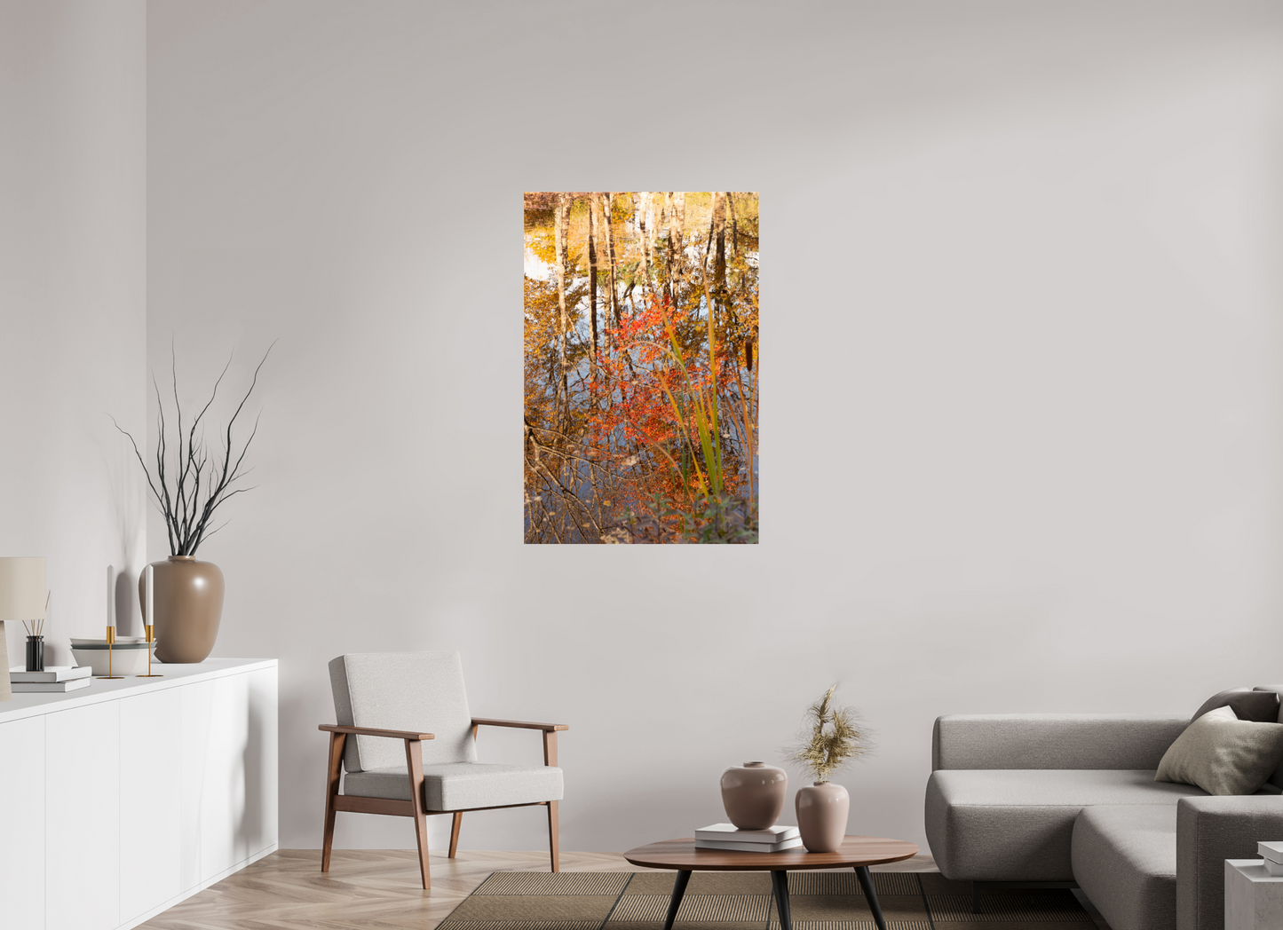 30 x 45″, Fotos Male Reflejo arboles 2