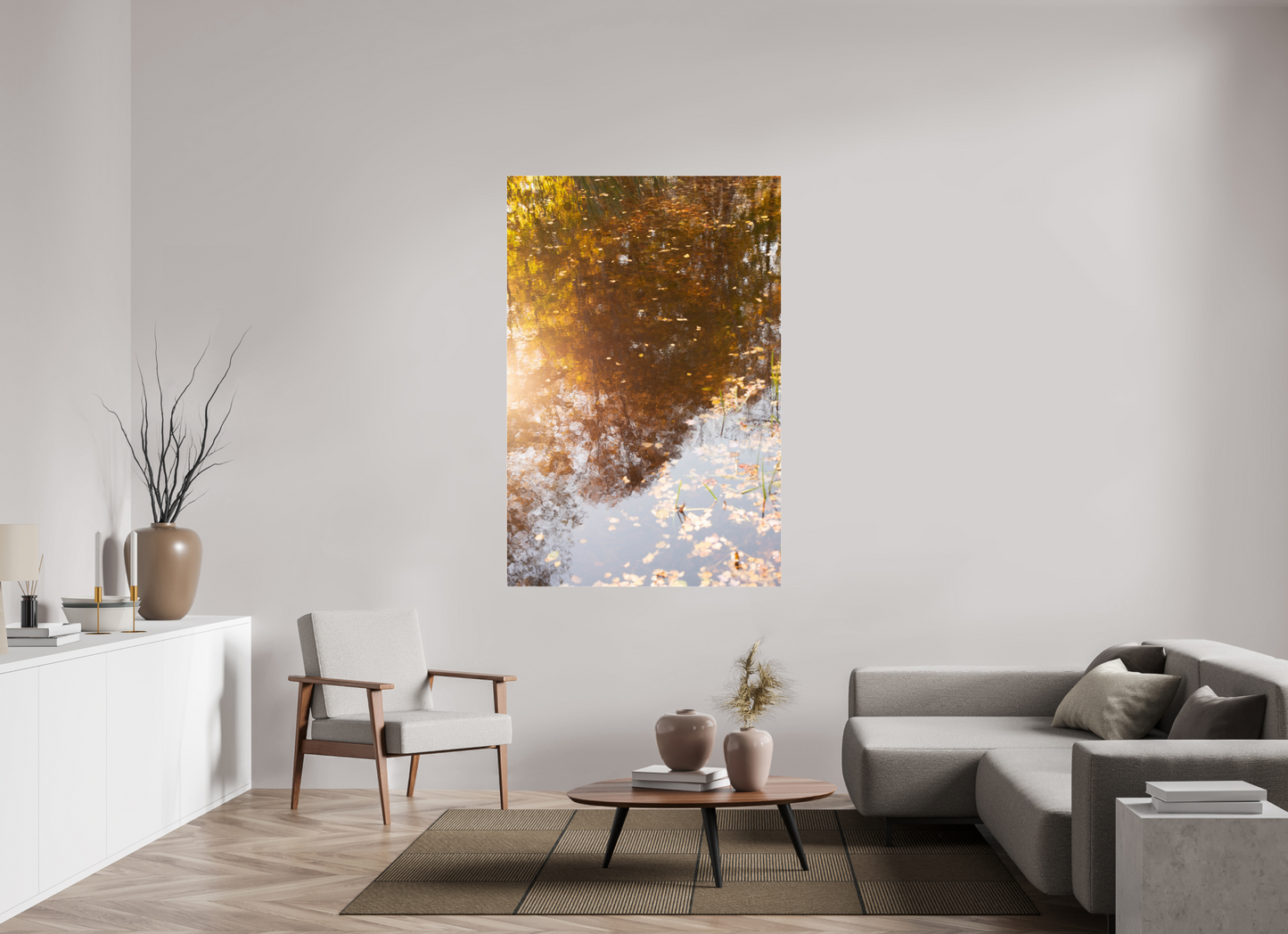 44 x 66″, Fotos Male Reflejo arboles 11
