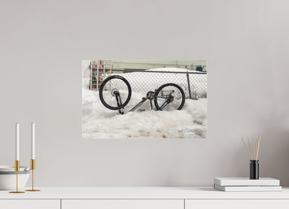 19.1 x 12″, Fotos Male Bici en la nieve