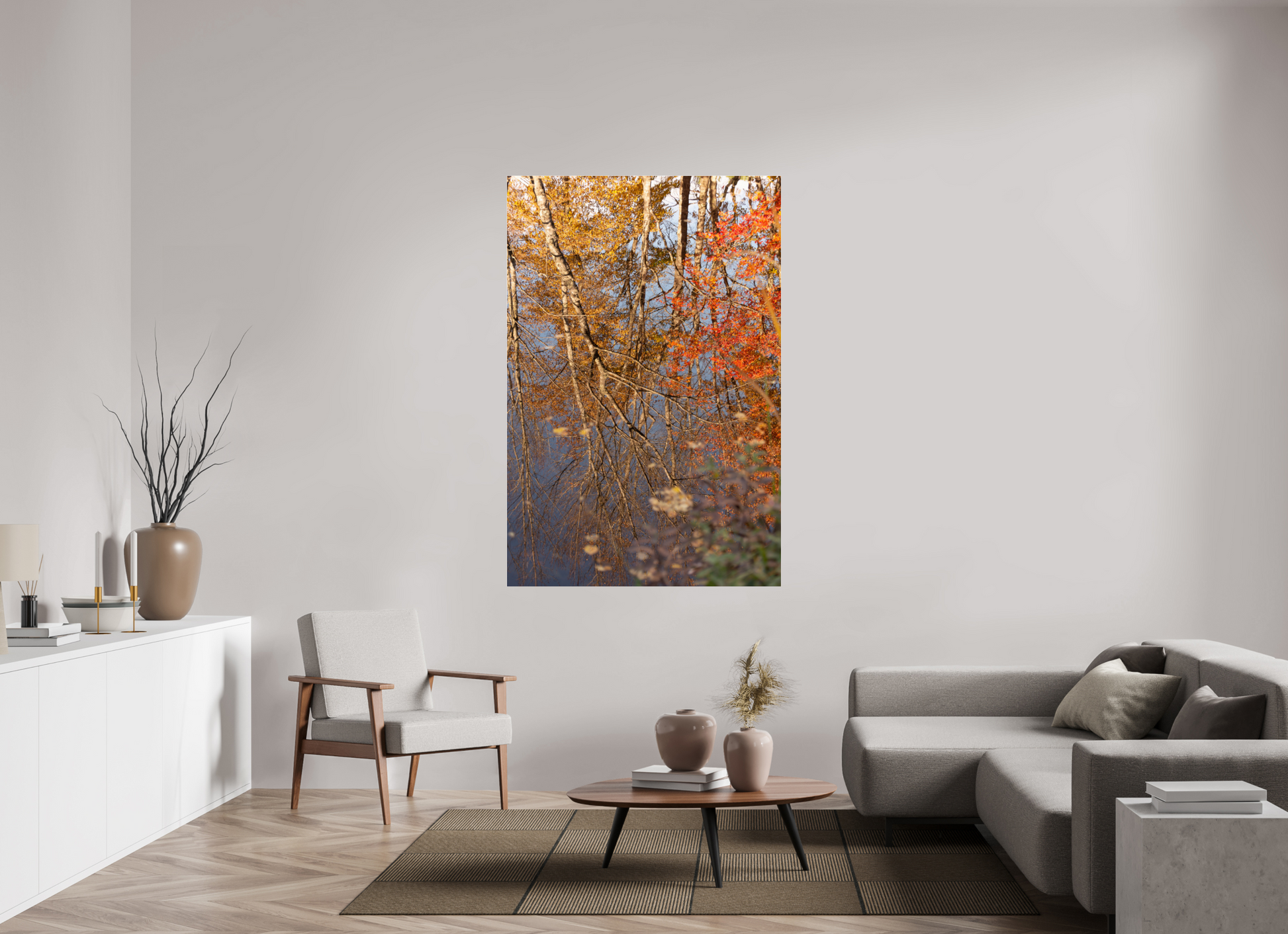 44 x 66″, Fotos Male Reflejo arboles 8