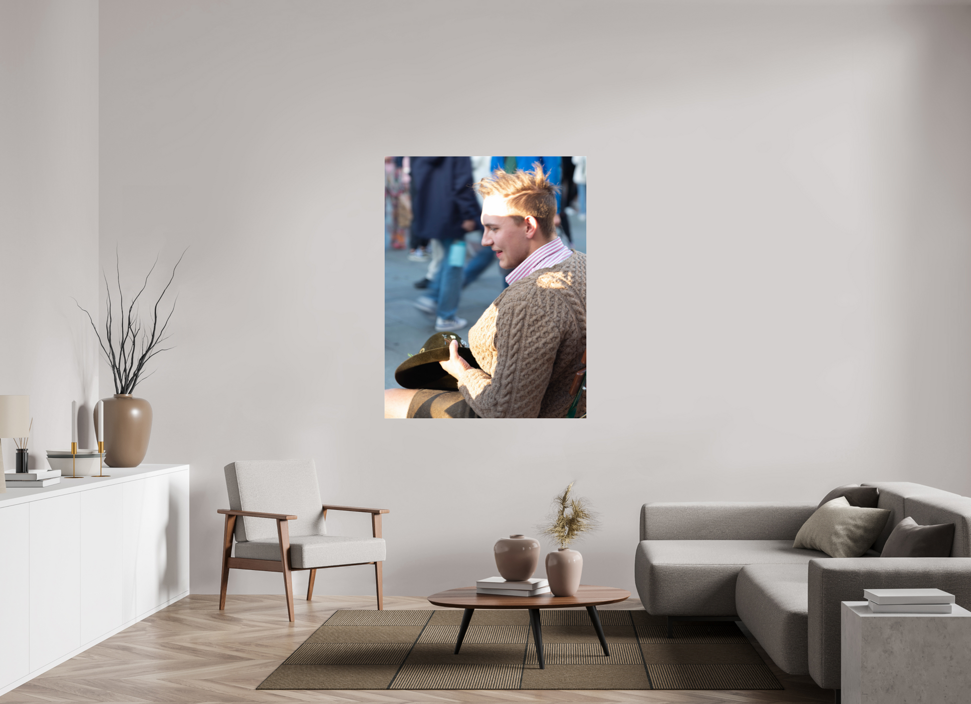 43 x 55.9″, Fotos Male Hombre con sombrero