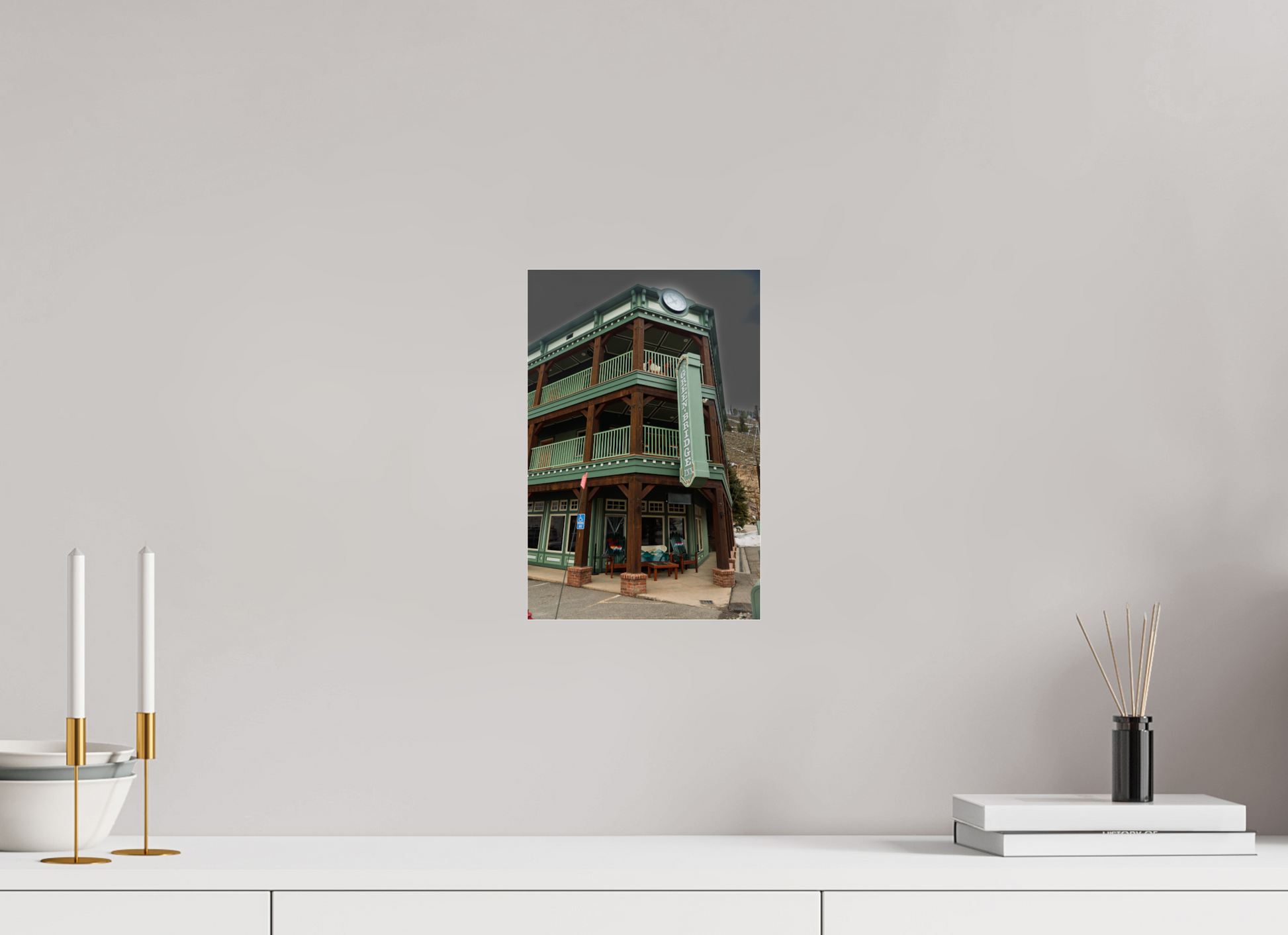 8 x 12″, Fotos Male Green Bridge building
