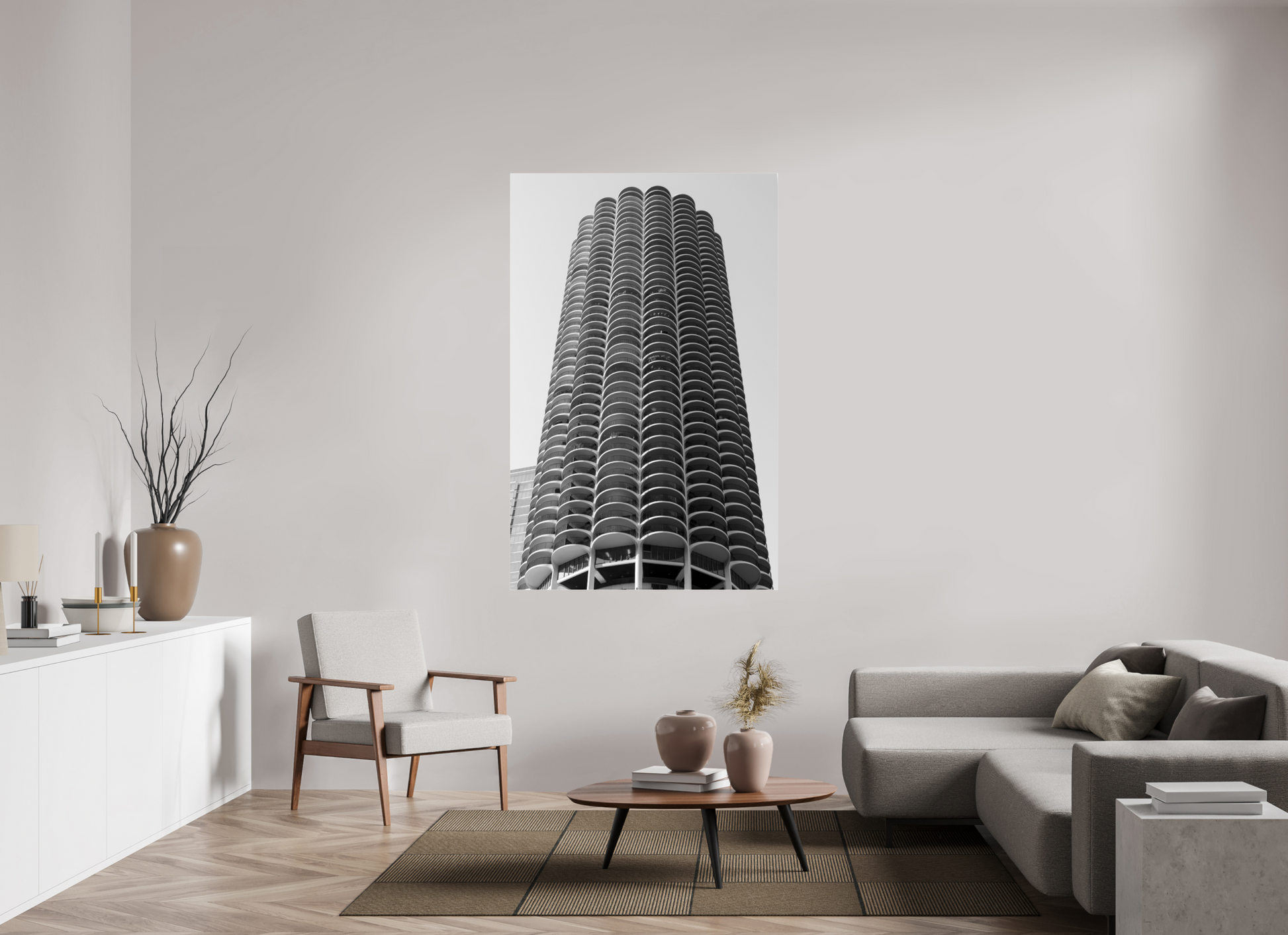 43 x 66.8″, Fotos Male Edificio
