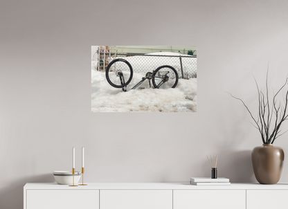 31.7 x 20″, Fotos Male Bici en la nieve