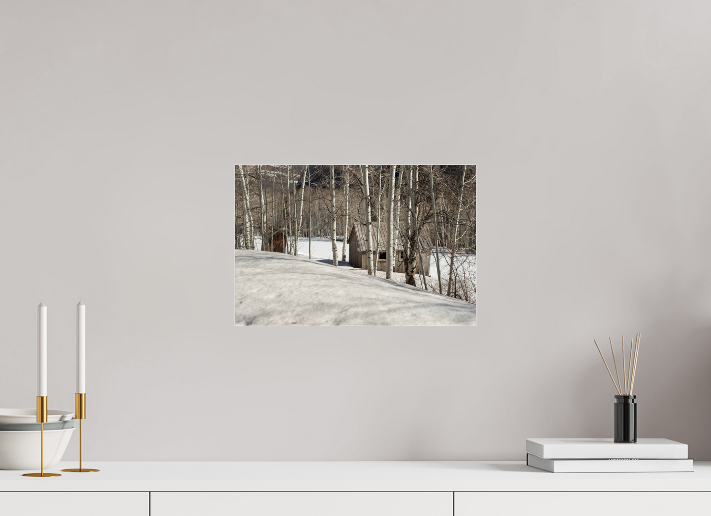 15 x 10″, Fotos Male Casa en la nieve